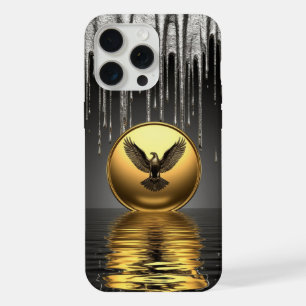 🦅 Koninklijke Vloeibare Gouden Adelaar Metallic D iPhone 15 Pro Max Case