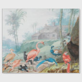 Koninklijke Vogel Landschap Cadeaupapier (Vlak)