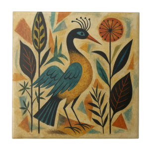 Koninklijke vogel van het wilde bos tegeltje