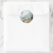 Koninklijke Vogels Ronde Sticker (Tas)