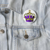 Koninklijke Volunter Princess Koningin Crown Ronde Button 5,7 Cm (In situ)