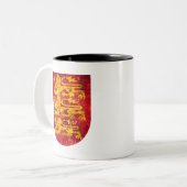 Koninklijke Wapens van Engeland Tweekleurige Koffiemok (Voorkant links)