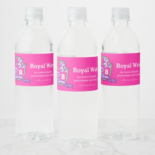 Koninklijke waterprinses ridders waterlabels waterfles etiket (Flessen)