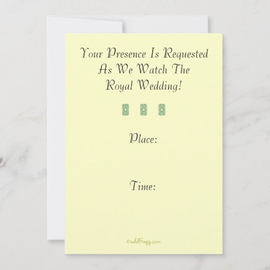 koninklijke weddenschapskolat van wapenuitnodiging kaart (Achterkant)