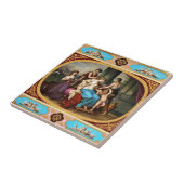 Koninklijke Weense  Design Tile Cupid en Maidens Tegeltje (Zijkant)