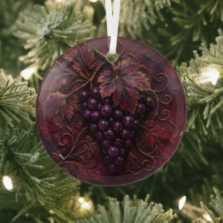 Koninklijke Wijngaard Elegantie Glas Ornament