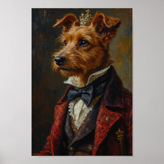 Koninklijke Wire Fox Terrier Portret Poster (Voorkant)