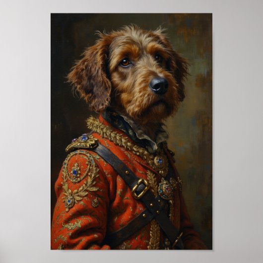 Koninklijke Wirehaired Pointing Griffon Portret Poster (Voorkant)