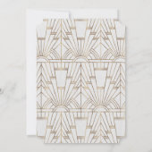 Koninklijke witte gouden Great Gatsby vrijgezellen Kaart (Achterkant)