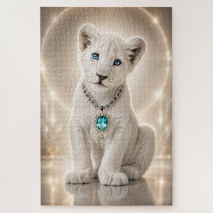 Koninklijke Witte Leeuw Blauwe Saffier Legacy Puzz Legpuzzel