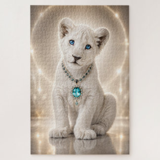 Koninklijke Witte Leeuw Blauwe Saffier Legacy Puzz Legpuzzel
