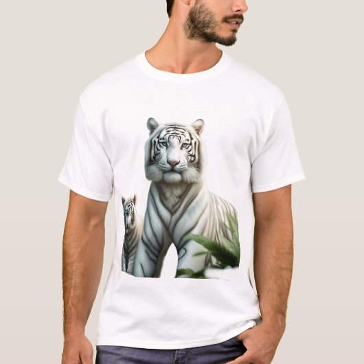 Koninklijke witte tijger. t-shirt (Voorkant)