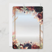 Koninklijke zilveren bloemen Roos, Gouden frame  Kaart (Achterkant)