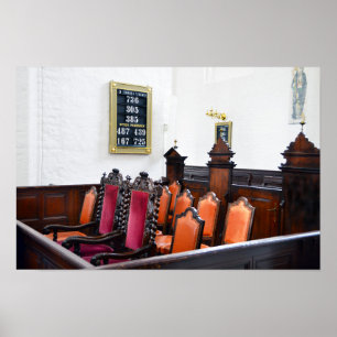 Koninklijke zitplaatsen in de kathedraal van Aarhu Poster