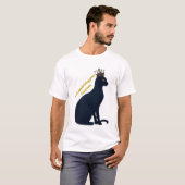 Koninklijke zwarte kat t-shirt (Voorkant volledig)