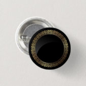 Koninklijke Zwarte Knop Ronde Button 3,2 Cm (Voorkant /achterkant)