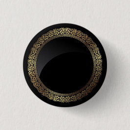 Koninklijke Zwarte Knop Ronde Button 3,2 Cm