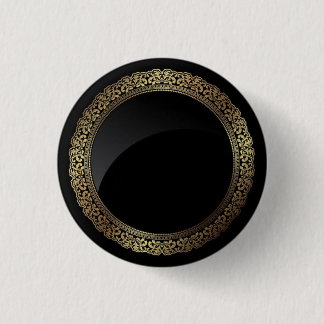 Koninklijke Zwarte Knop Ronde Button 3,2 Cm
