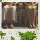 Koninklijkheid van het oude Egypte Koning & Koning Theedoek (Gevouwen)
