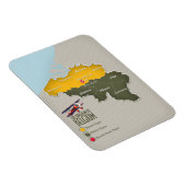 Koninkrijk België mooie kaart Magneet (Rechterzijde)