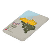Koninkrijk België mooie kaart Magneet (Linkerzijde)