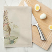 KONINKRIJK, BUNNY SEPIA PASTEL KITCHEN TOWEL THEEDOEK (Quarter Fold)