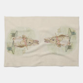 KONINKRIJK, BUNNY SEPIA PASTEL KITCHEN TOWEL THEEDOEK (Horizontaal)