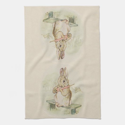 KONINKRIJK, BUNNY SEPIA PASTEL KITCHEN TOWEL THEEDOEK (Verticaal)