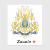 Koninkrijk Cambodja Koninklijk Wapen Sticker (Vel)