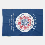 KONINKRIJK CHARLES III Coronation Blue Theedoek (Horizontaal)