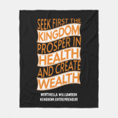 Koninkrijk Entrepreneur Christelijk Business Fleece Deken (Voorkant)