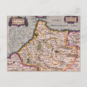 Koninkrijk Fez Fes Antiek Map of Marokko Briefkaar Briefkaart (Voorkant)