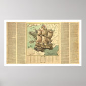 Koninkrijk Frankrijk als zeeschip 1796 Poster (Voorkant)