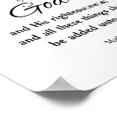 Koninkrijk God, Mathew 6 Poster (Hoek)