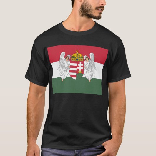Koninkrijk Hongarije vlag T-shirt (Voorkant)
