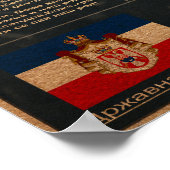 Koninkrijk Joegoslavië Vlag Kaart Poster (Hoek)