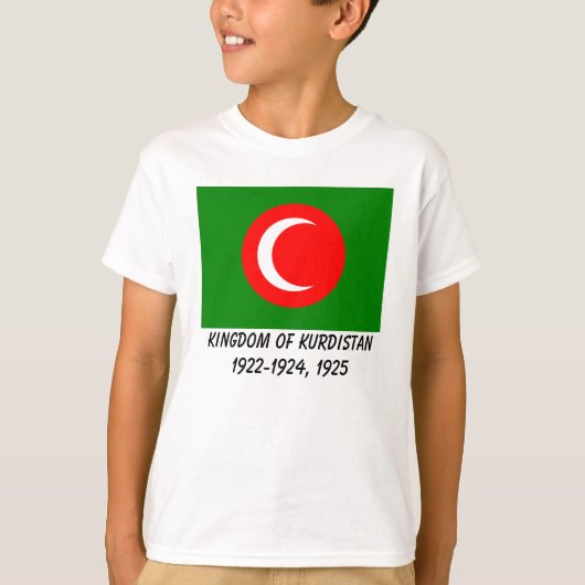 Koninkrijk Koerdische vlag (1922-1924, 1925) T-shirt (Voorkant)