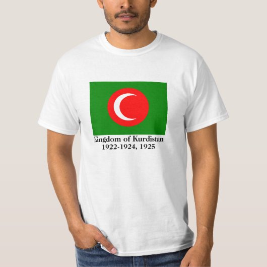 Koninkrijk Koerdische vlag (1922-1924, 1925) T-shirt (Voorkant)