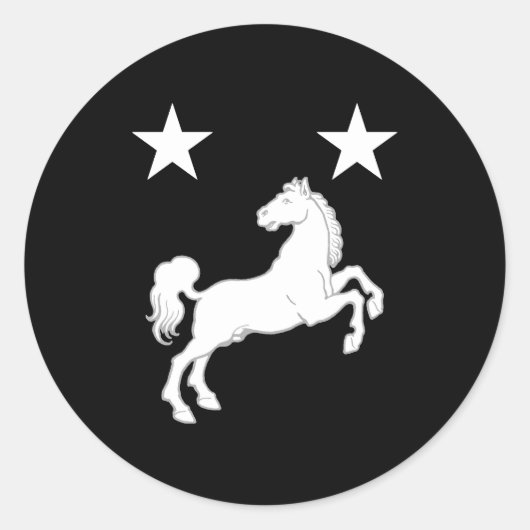 Koninkrijk Meridies Populace Badge Ronde Sticker (Voorkant)