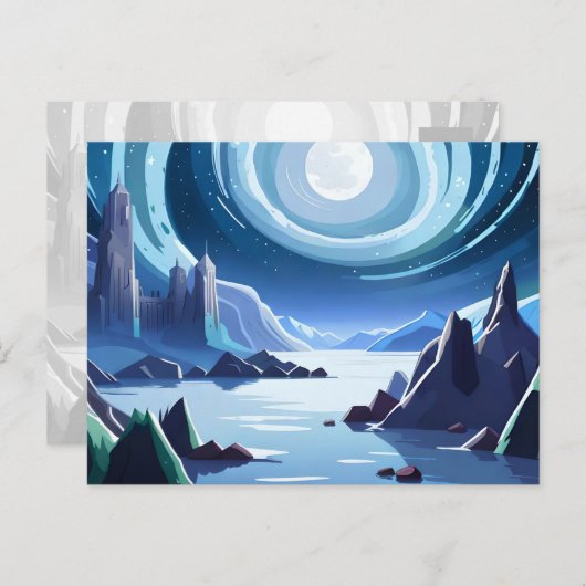 Koninkrijk met een Shining Moon Briefkaart (Voorkant / Achterkant)