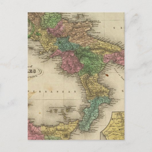 Koninkrijk Napels of de twee Siciliaanse eilanden  Briefkaart (Voorkant)