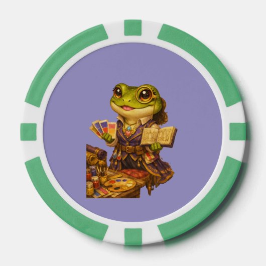 Koninkrijk Ontwerper Kikker Karakter Poker Chips (Voorkant)