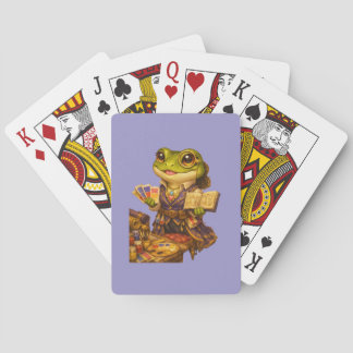 Koninkrijk Ontwerper Kikker Karakter Pokerkaarten