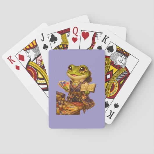 Koninkrijk Ontwerper Kikker Karakter Pokerkaarten (Achterkant)