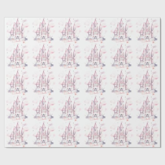 Koninkrijk Prinses 1e Verjaardagsfeestje  Cadeaupapier (Vlak)