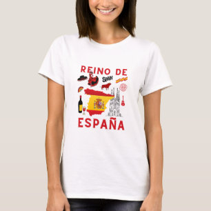 Koninkrijk Spanje Spanje Vakantie Spaans Souvenir T-shirt