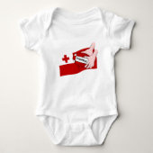 Koninkrijk Tonga Tongan Rugby Flag Romper (Voorkant)