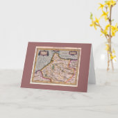 Koninkrijk van Fes, Antiek Kaart - Wenskaart (Gele Bloem)