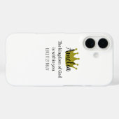 Koninkrijk van God Bijbelvers Naam en Kroon Wit Case-Mate iPhone Case (Achterkant (horizontaal))
