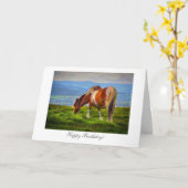 Koninkrijk van het Pony - Gelukkige Verjaardag Kaart (Gele Bloem)